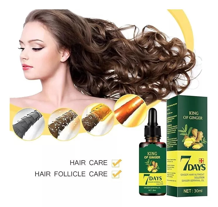 KING OF GINGER – Aceite Natural para el Crecimiento del Cabello y la Barba🌿