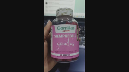 Gomitas Siemprebell Aumenta tus glúteos y levanta tus senos  Con Aguaje Fenogreco Maca Roja y Magnesio. Registro INVIMA